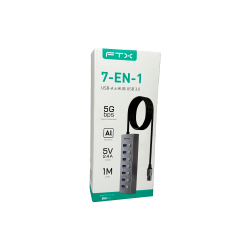 HUB USB-A 3.0 FTX-HUBU7-AG 7 PORT/5GBPS/USB-C GRIS 115540