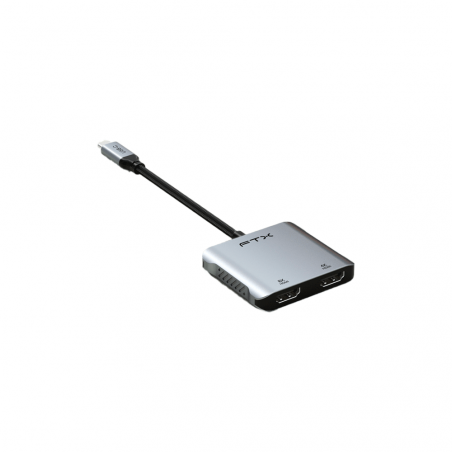 ADAP USB-C/4 EN 1 2HDMI/USB-A/USB-C FTX-CM2H8K-AG 8K/GRIS 115588