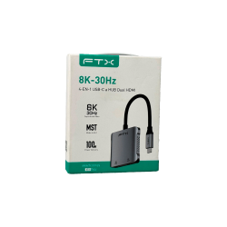 ADAP USB-C/4 EN 1 2HDMI/USB-A/USB-C FTX-CM2H8K-AG 8K/GRIS 115588