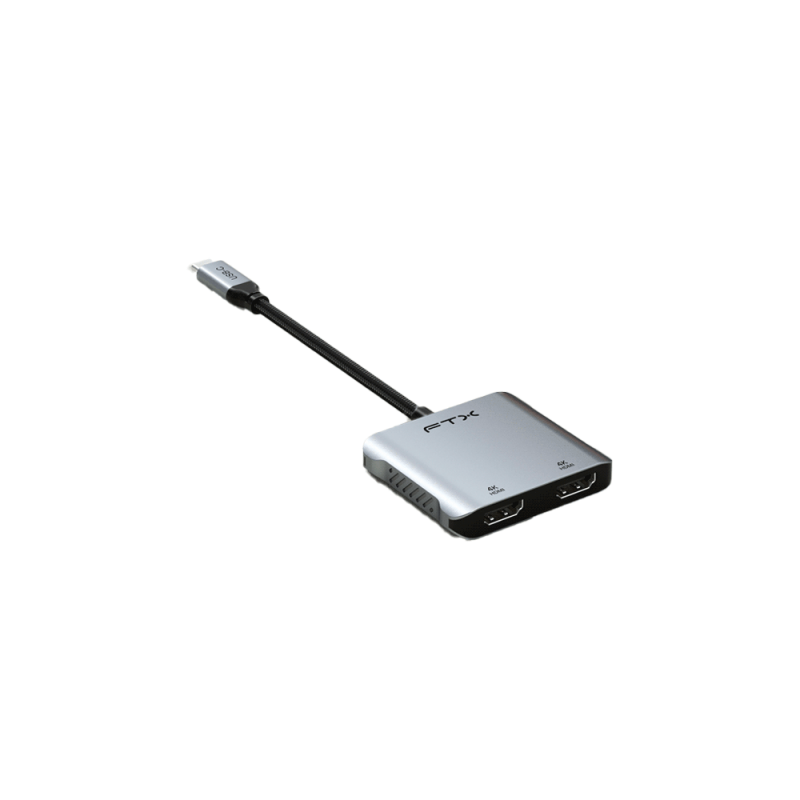 ADAP USB-C/4 EN 1 2HDMI/USB-A/USB-C FTX-CM2H4K-AG 4K/GRIS 115571