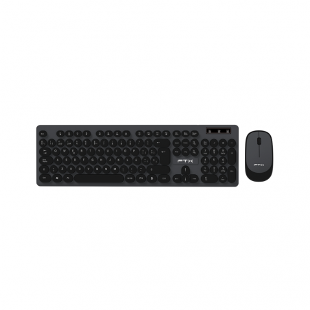 TECLADO+MOUSE WIR FTX KM400 NUM/ESP/POP/NEGRO-GRIS 128793