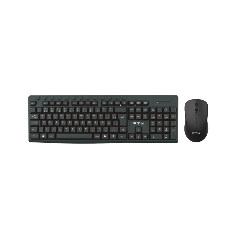 TECLADO+MOUSE WIR FTX KM250 MULT/NUM/POR/NEGRO 128786