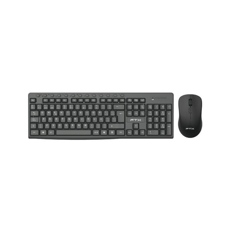 TECLADO+MOUSE WIR FTX KM250 MULT/NUM/ESP/NEGRO 128779