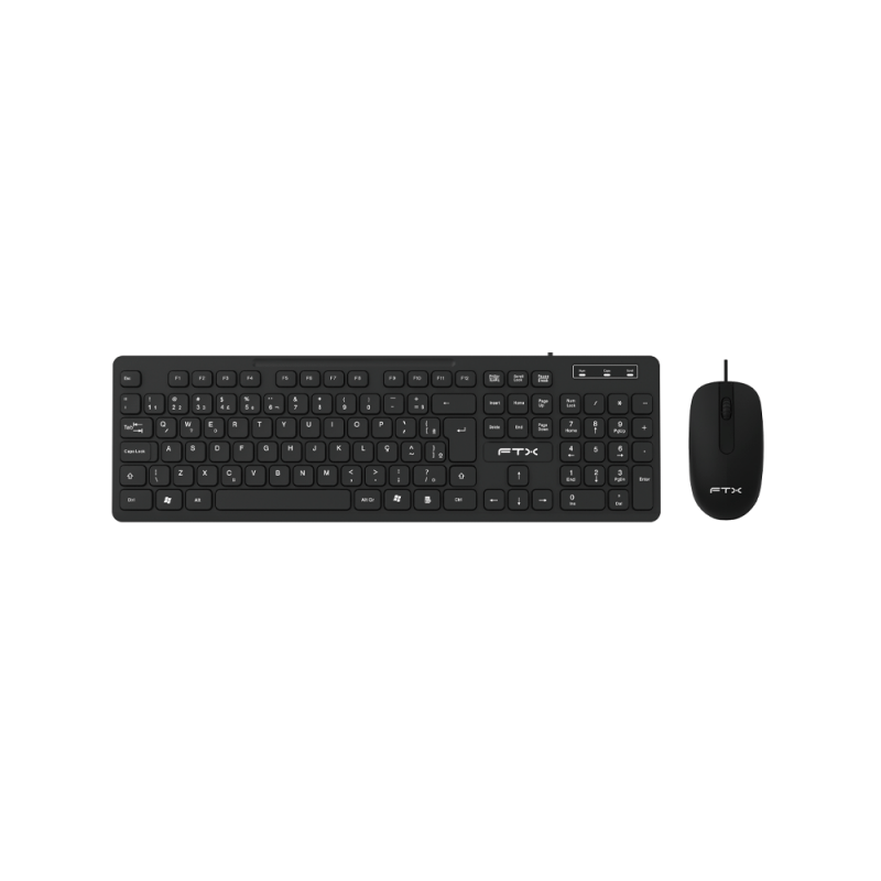 TECLADO+MOUSE USB FTX KM086 NUM/POR/NEGRO 128724