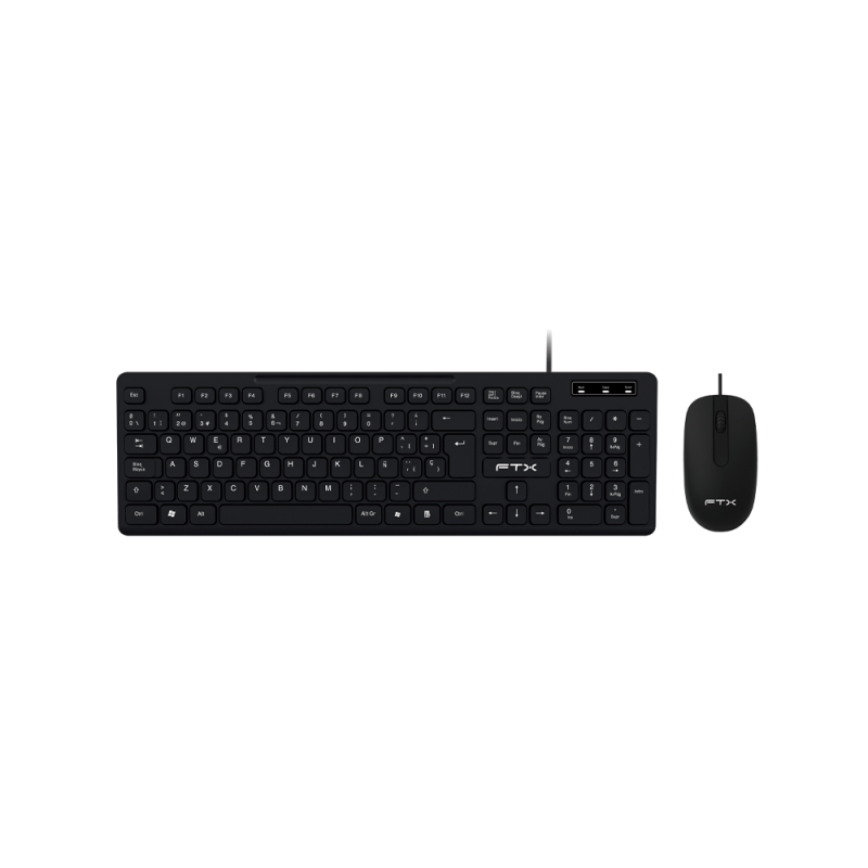 TECLADO+MOUSE USB FTX KM086 NUM/ESP/NEGRO 128717