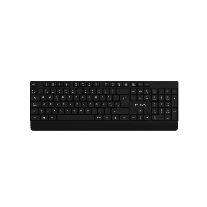 TECLADO WIR FTX KW93 NUM/ESP/NEGRO 128731
