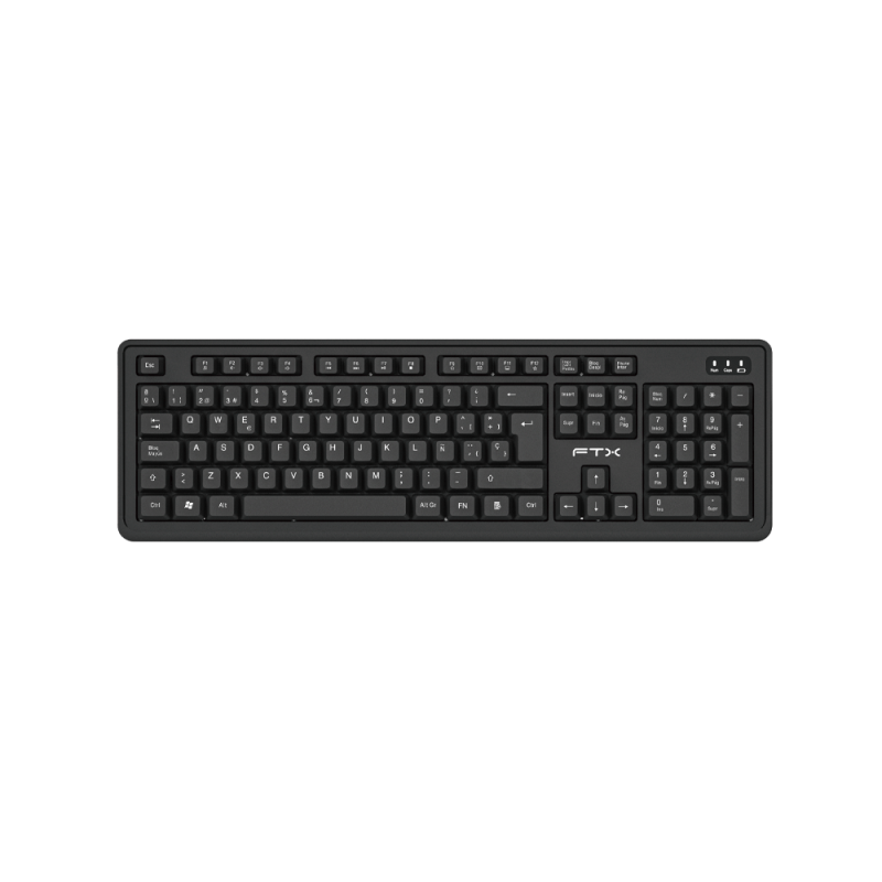 TECLADO WIR FTX KW46 NUM/ESP/NEGRO 128755