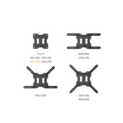 SOPORTE P/TV 23" A 65" FTX 772 30KG/INC5/GIR90/NEGRO 131571